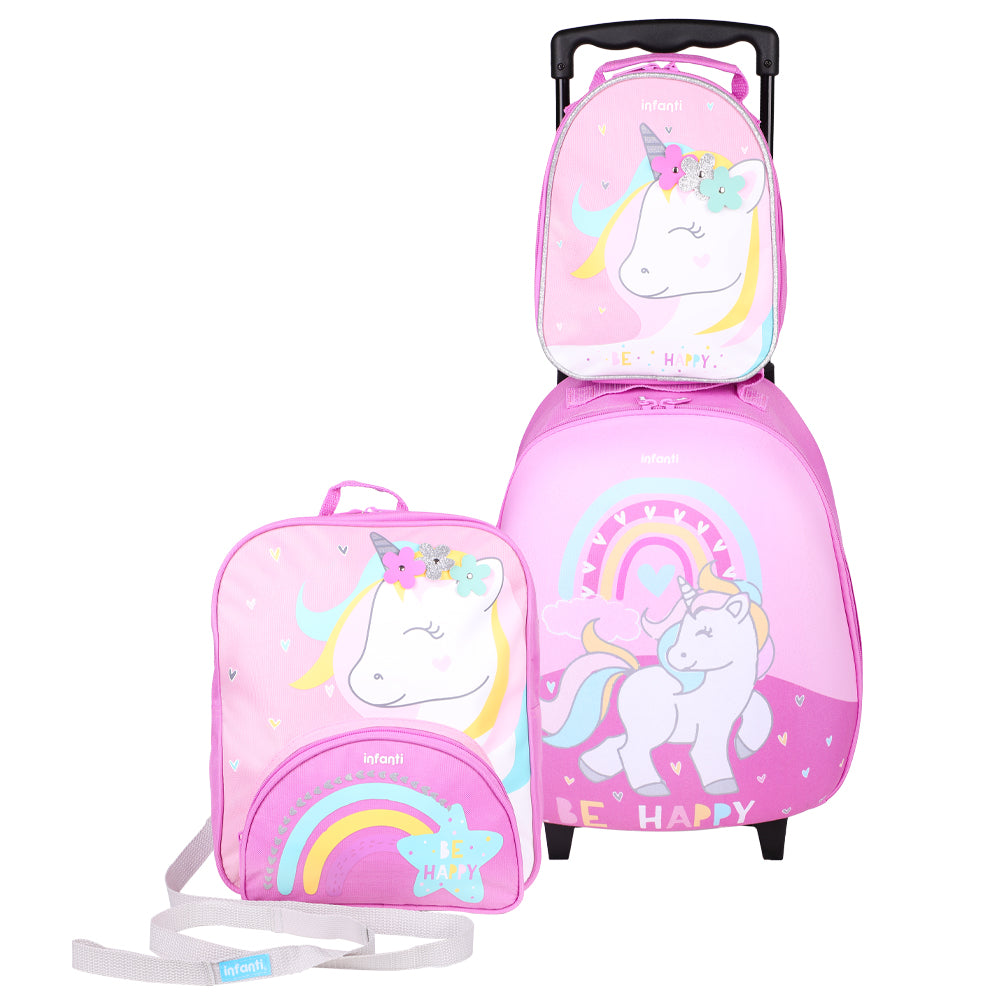 Mochila Con Ruedas Unicornio Bts23