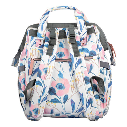 Mochila Pañalera Open Floral con Estilo y Funcionalidad