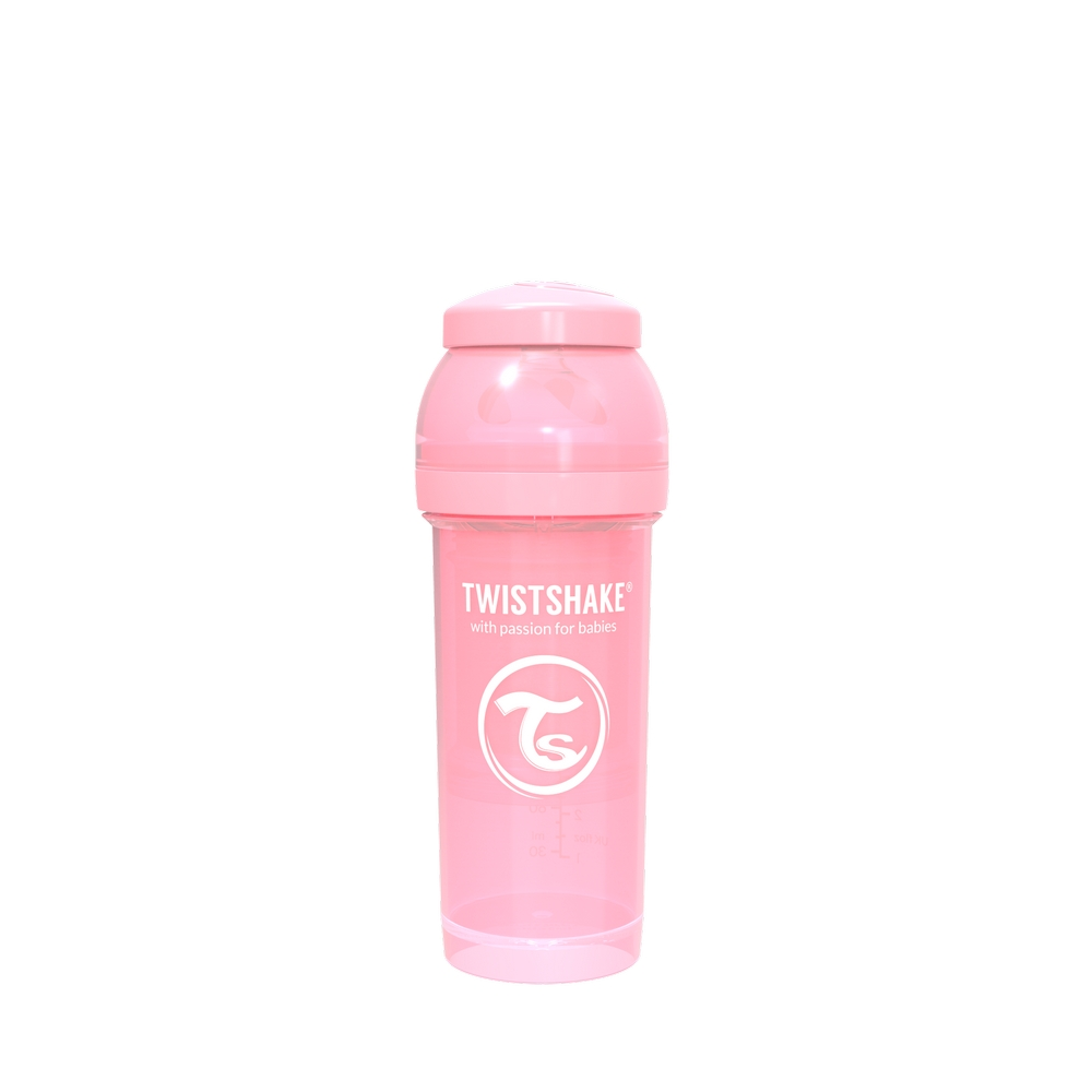 Mamadera Twistshake Anti-Cólico 260ml pastel