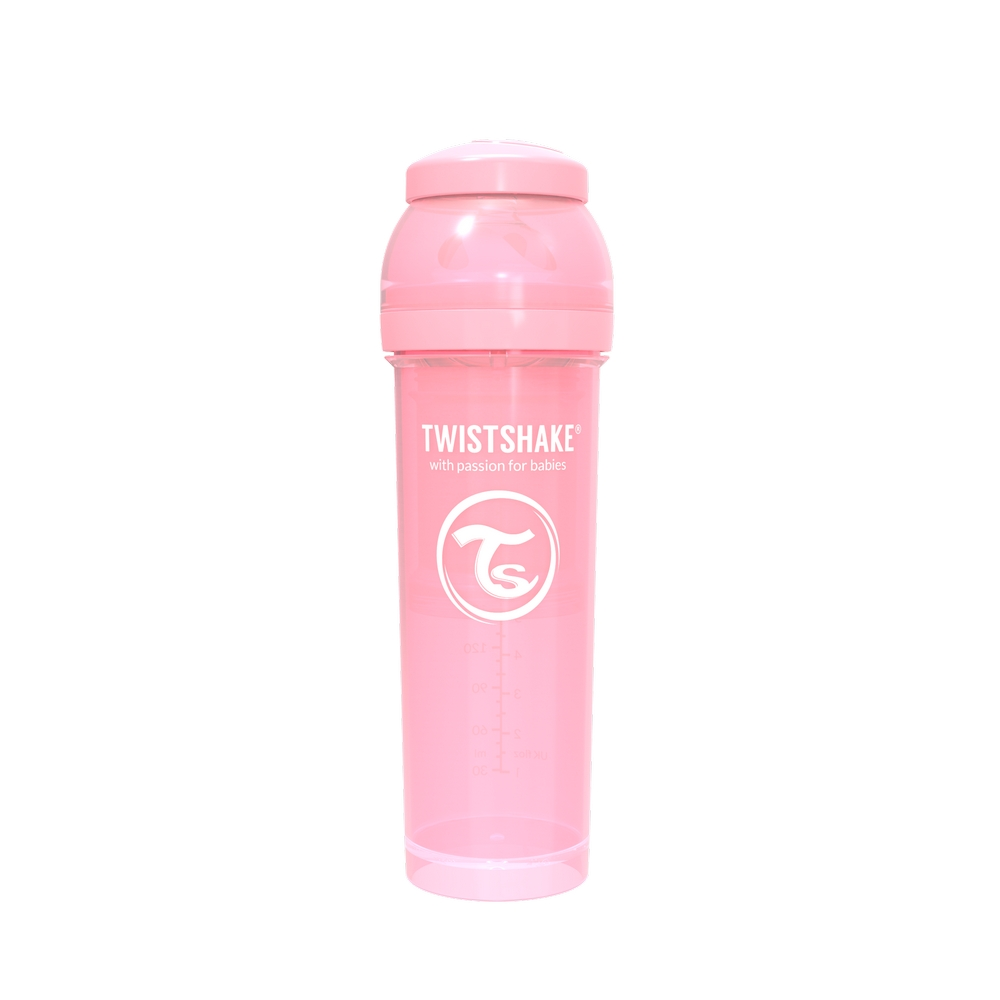 Mamadera Twistshake Anti-Cólico 330ml pastel