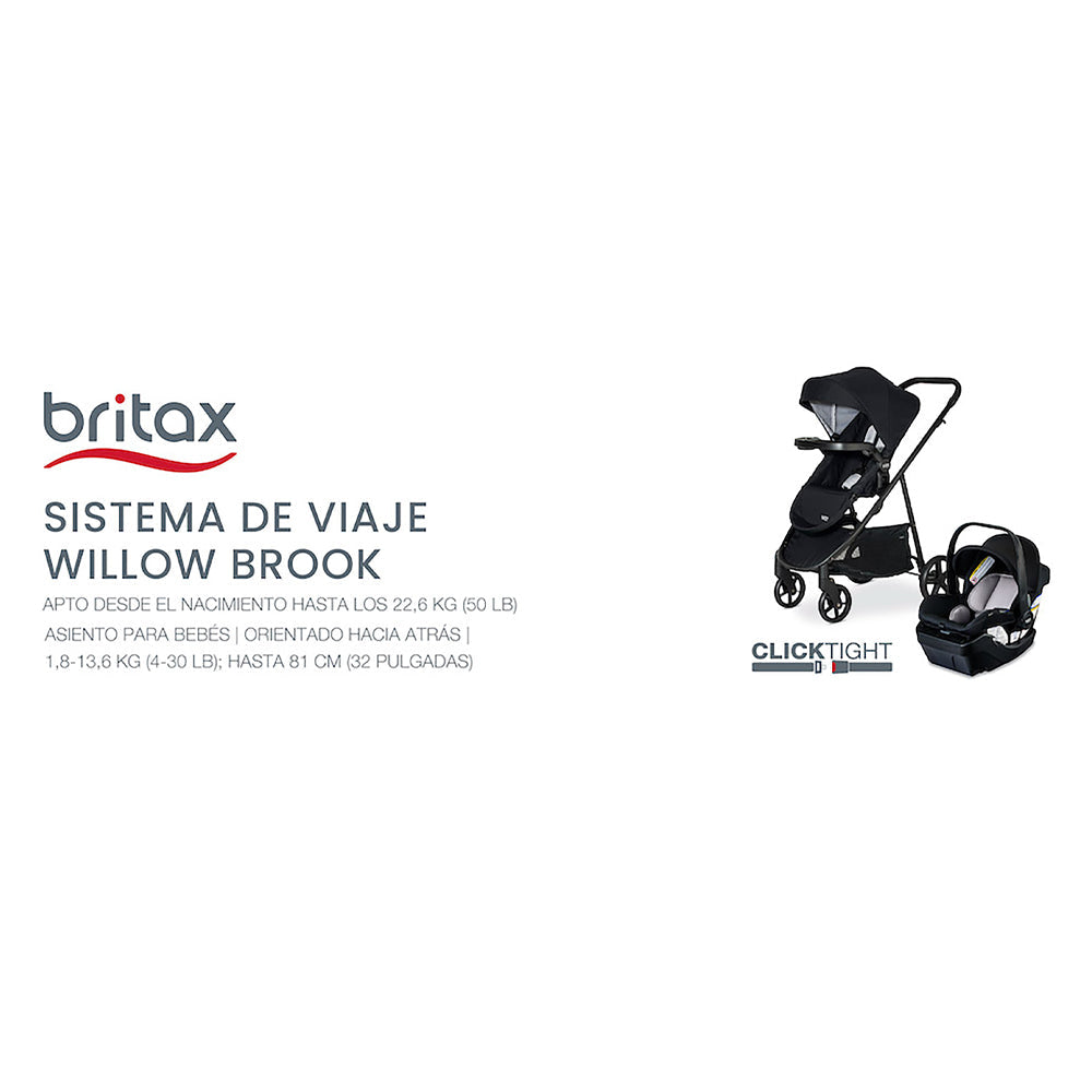 Coche Travel System Brook-Willow Onix Glacier Britax