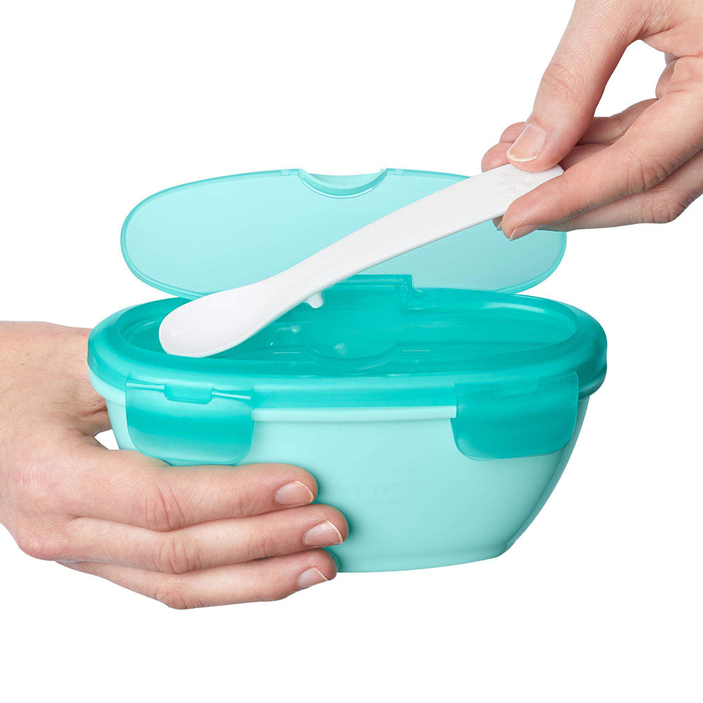 Easy-Serve Travel Bowl & Spoon- Teal