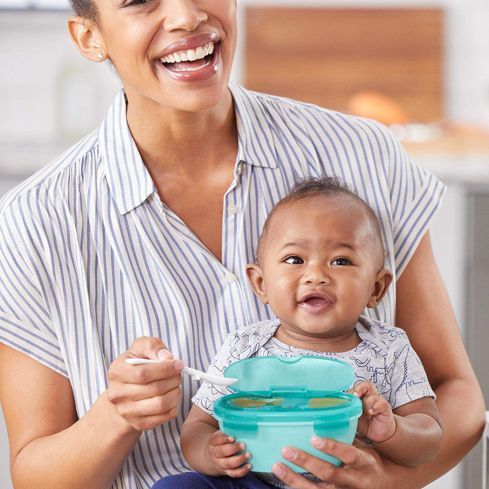 Easy-Serve Travel Bowl & Spoon- Teal