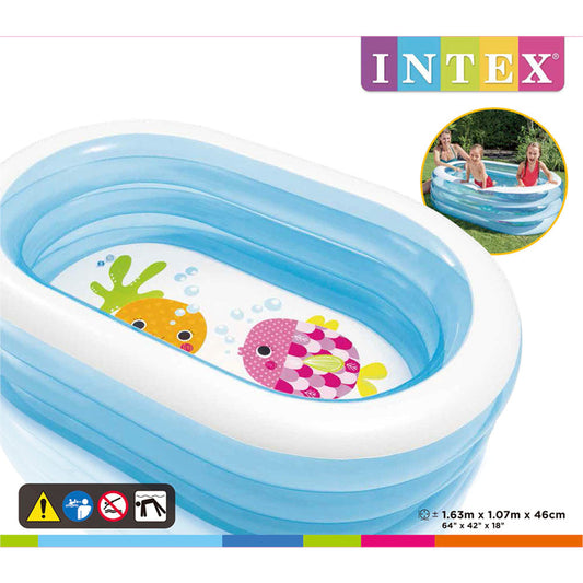 Piscina inflable ballena ovalada