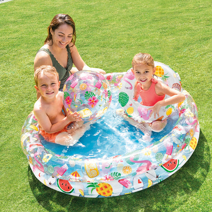 Piscina infantil con pelota y flotadores 122 x 25 cm