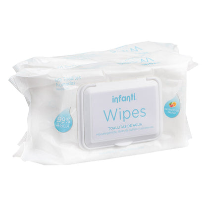 Toallas Húmedas de Agua Wipes 2x80